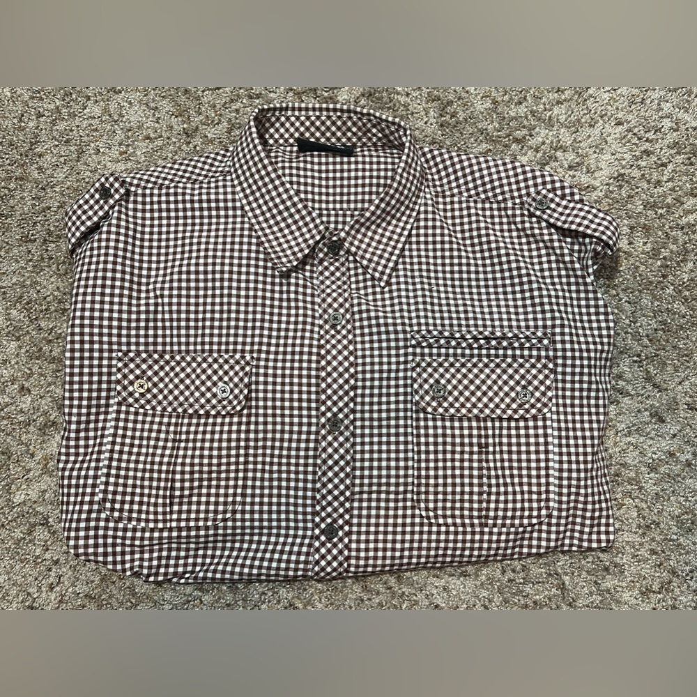 Blue Ink New York Mens Long Sleeve Button Up Shirt 3XL Red White Plaid - Picture 8 of 11